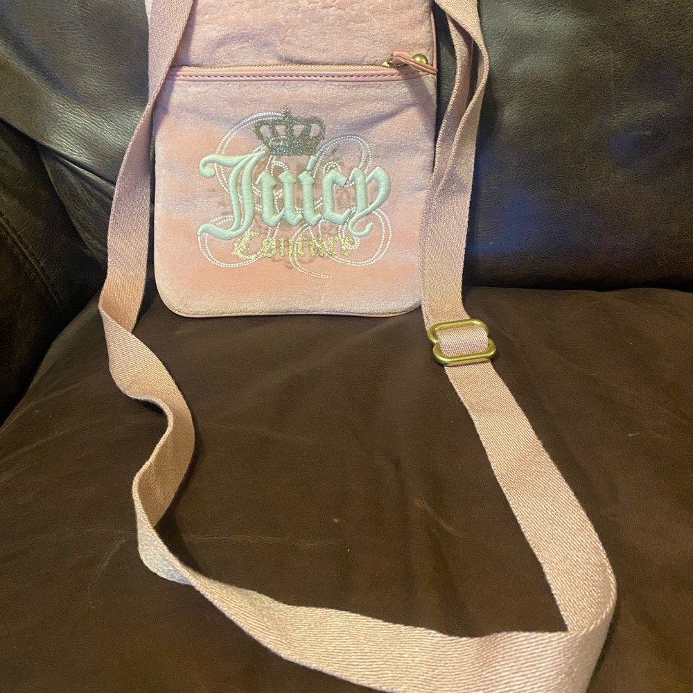HTF Vintage Baby Pink Juicy Couture Crossbody Bag - Picture 4 of 9